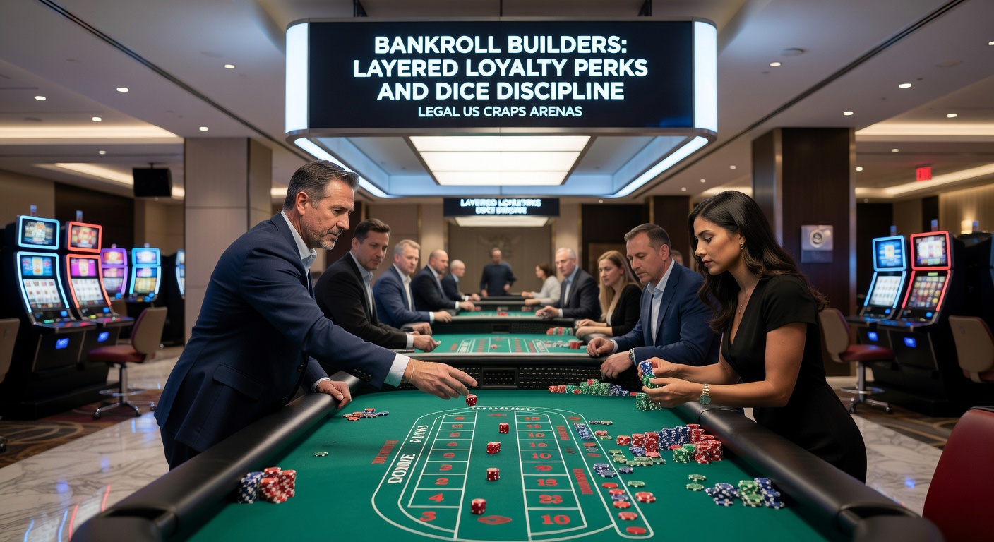 Digital display of a casino loyalty program tiers, showing escalating perks like cashback percentages, free play credits, and VIP invitations stacked in a pyramid structure