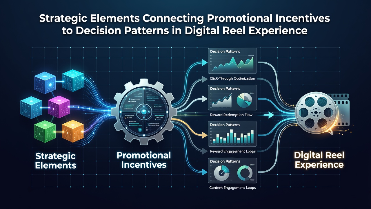 Analytics dashboard displaying player decision patterns linked to promotional incentives on digital reel platforms