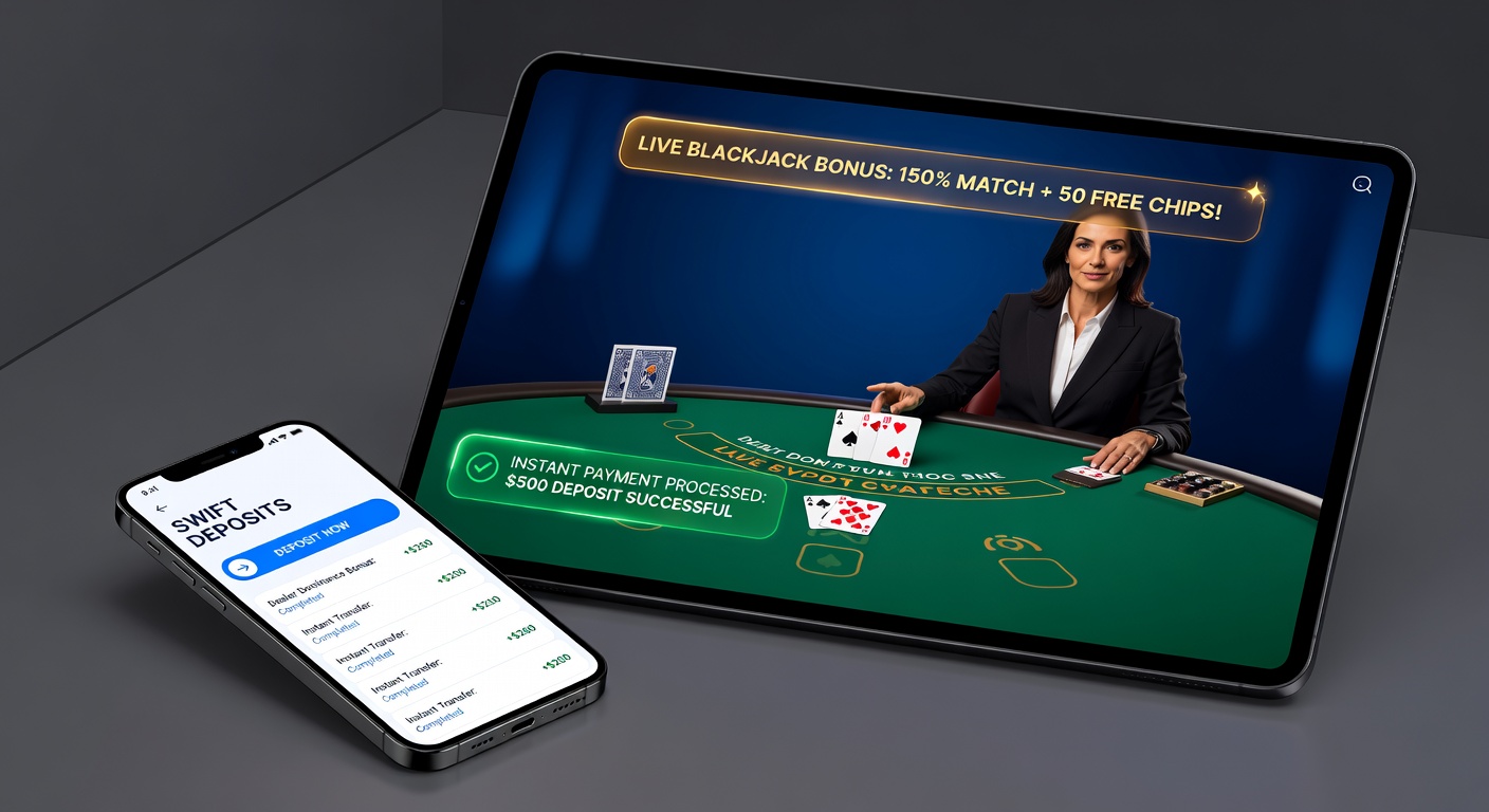 Live blackjack table interface on mobile with bonus popup and payment icons highlighted